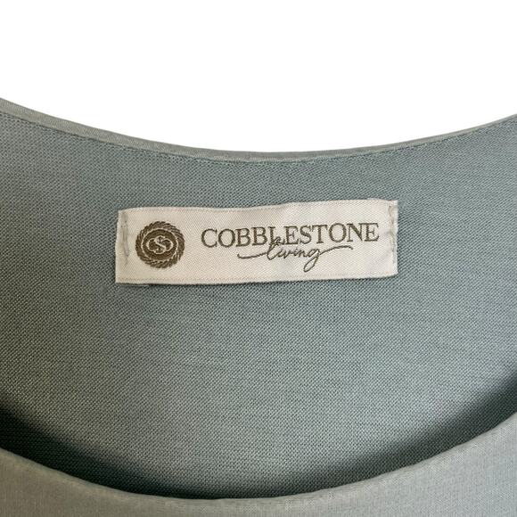 Cobblestone Living Cassandra Top in Azul 100% Italian Silk S (3021) - Picture 5 of 7